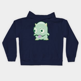 Green Little Monster Kids Hoodie